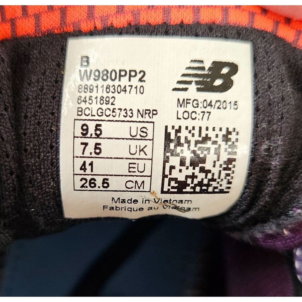 Womens New Balance Fresh Foam BORACAY Running Shoes Size 9.5 Purple W980PP2 - Picture 9 of 9